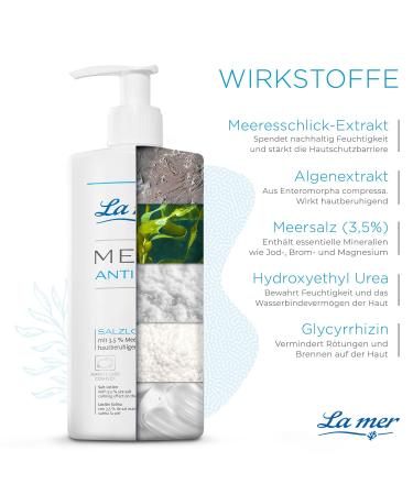 La Mer Med+ Anti-Dry Salt Lotion - Calming Body Lotion for Very Dry Skin Reduces Redness & Itching - Ideal for Psoriasis & Neurodermatitis - 200 ml - Buy Online on GoSupps.com