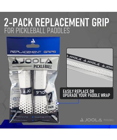 JOOLA Pickleball Paddle Grip Tape - White Replacement Wrap for Racket - Moisture Wicking & Contoured Comfort - Small Grip & Overgrip Compatible - Buy Online on GoSupps.com