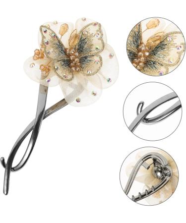 MAGICLULU Headgear No Slip Hair Grips Bow Hair Clips Bun Hair Clip Curly Hair Ponytail Hair Twist Rhinestones Hair Barrette Hair Pin Tiara Twist Clips for Hair Cloth Bow Tie Women's Hairpin - Buy Online on GoSupps.com