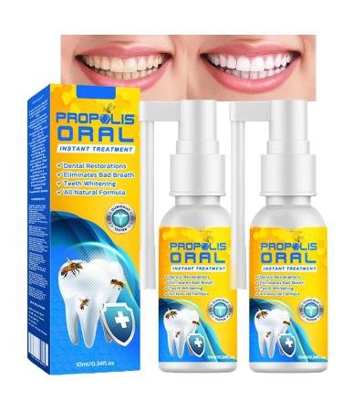 Propolis Oral Instant Treatment Spray 1/2/3/5 Pcs Propolis Oral Health Spray Propolis Oral Spray Fresh Breath (2PCS)