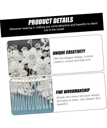 Angoily Side Comb Bridal Hair Comb Wedding Hair Pieces Combs Tiara Hair Comb for Accessories Hair Gems for Women Bride Hair Comb Bride Hair Jewelry The Flowers Hair Accessories - Buy Online on GoSupps.com