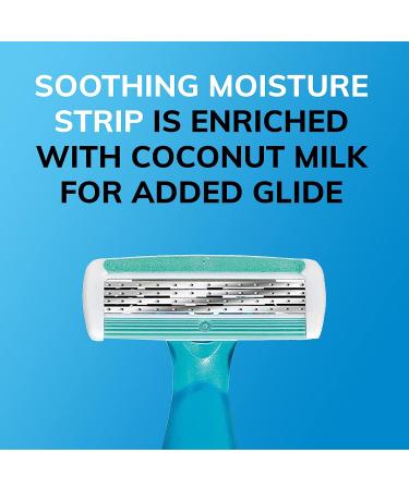 BIC Soleil Comfort Disposable Razors for Women - 10 Piece Set, Aloe Vera & Vitamin E, 4 Blades - Buy Online on GoSupps.com
