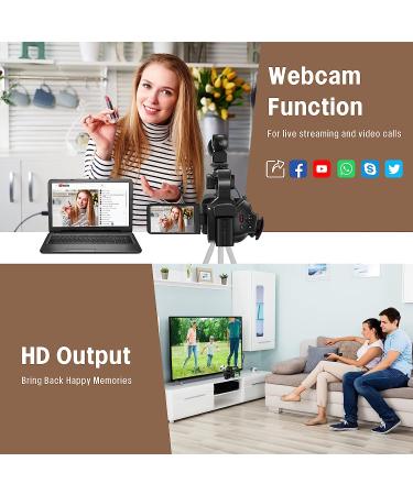 Video Camera Camcorder, 4K Video Camera for YouTube Auto Focus 64MP 60FPS 4.0" Touch Screen 18X Zoom Digital Camera with WIFI, Microphone, Handhold Stabilizer, 64G SD Card, Fill Light, Remote Control Black 01 - Buy Online on GoSupps.com