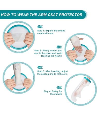 Waterproof Arm Cast Cover for Child - Protective Shower Sleeve for Injured Arm - Watertight Seal to Keep Wounds Dry - Soft & Comfortable - Reusable for Bath & Swimming - Buy Online on GoSupps.com