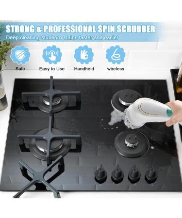 Bathtub Scrubber Electric with 5 Changing Heads Spin Cleaning Brush USB Charging 360 Vibration Cleaning Wall Brush for Cleaning Tile Floor Window - Buy Online on GoSupps.com