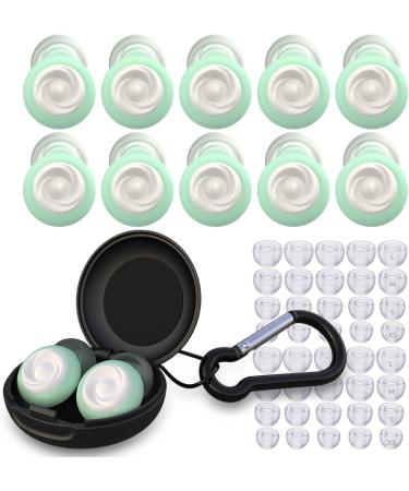 5 Pairs Beinkap Reusable Ear Plugs for Sleeping - Noise Reduction Hearing Protection for Study Work Concerts & Travel (24dB-33dB Green - Buy Online on GoSupps.com