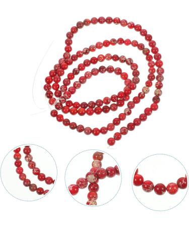 NUOBESTY 2pcs Imperial Stone Beads Bracelet Necklace Jewelry Making Beads Bead Bracelet Gemstone Stretch Bracelet Stone Beaded Bracelet Stone Bead Jewelry Beading Emperor Stone Turquoise Red 0.60X0.60X0.60CM - Buy Online on GoSupps.com