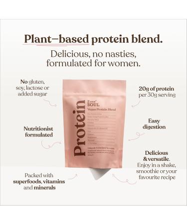 Free Soul Vegan Protein Powder for Women - 20 Servings, 20g Protein, Superfoods & Vitamins | Gluten & Soy Free Plant Based Shake - Pea & Hemp Isolate Protein | 1.32Lb (Vanilla) - Buy Online on GoSupps.com