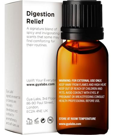 Gya Labs Digestion Relief Essential Oil Blend 100% Pure Natural Fresh & Herbaceous Scent - 0.34 Fl Oz - Buy Online on GoSupps.com