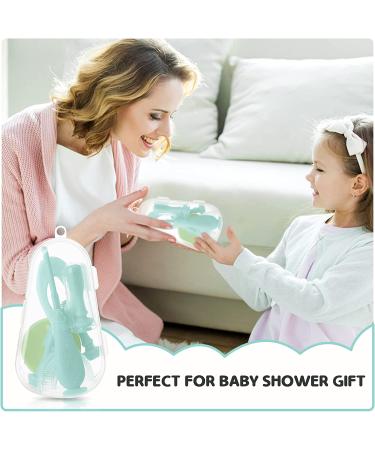 6 in 1 Baby Toothbrush Set | Toddler Finger U-Shaped Brush | 0-24 Months & 2-6 Years | Training Toothbrush for Child | Green - Style 1 - Buy Online on GoSupps.com