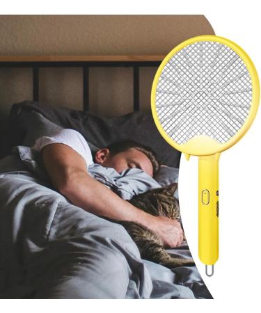 Fly Swatter Electric | USB Rechargeable Electric Mosquitoes Swatter | Foldable Fly Swatter Racket 3000 Volts Fly for Buggs Fly Killers for Travel Outdoor Camping (Yellow) - Buy Online on GoSupps.com