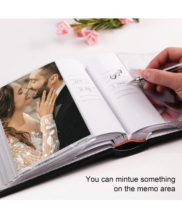Vienrose 4x6 Photo Album - 100 Pockets Linen Frame Cover with Memo Areas - Large Capacity Pictures Book for Wedding Family Baby Vacation - Green - Buy Online on GoSupps.com