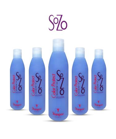 SoZo Color Safe Shampoo - Sulfate Free Blue Shampoo for Color Treated Hair | 8oz | Refresh Scalp Remove Dryness & Reduce Color Loss | Aloe Chamomile & Sage Formula - Buy Online on GoSupps.com