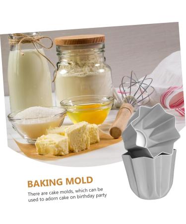 PRETYZOOM 6 Pcs Octagonal Cake Mold Baking Pan Roasting Pan Mini Paper Cups Cake Baking Mold Dessert Non Stick 7.5x7.5x6.5cmx3pcs Silverx3pcs - Buy Online on GoSupps.com
