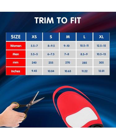 High Arch Support Insoles for Men 10 1/2-13 XL - Plantar Fasciitis Pain Relief Orthotics - Buy Online on GoSupps.com