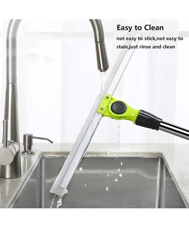 Silicone Brooms for Floor Cleaning with 51 Long Handle Silicone Broom Floor Squeegee for Tile Floor for Smooth Floors Rugs Windows - Buy Online on GoSupps.com