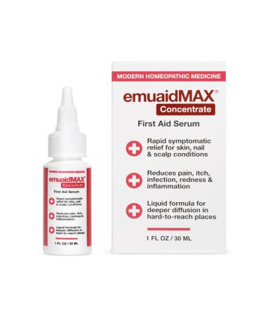 emuaid EMUAIDMAX Concentrate First Aid Serum 1oz for Psoriasis Eczema Nail Fungus Folliculitis and Seborrheic Dermatitis.