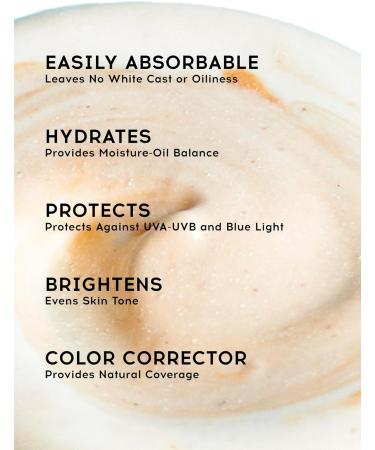 cream co. 50+ SPF Broad Spectrum Color Corrector Sunscreen for Sensitive Skin Dry & All Skin Types Sunscreen Moisturiser Face Sun Cream spf 50 Protect from UVA-UVB Rays Easily Absorbed Vegan 50ml 50+ SPF Corrector Sunscreen - Buy Online on GoSupps.com