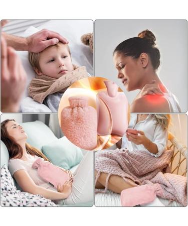 QXNDXQ Heat Bottle with Soft Cover - 2L PVC Hot Water Bag for Pain Relief | Fluffy Bed Bottle | Durable & Safe Winter Gift (Pink) - Buy Online on GoSupps.com