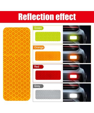 40 Self-Adhesive Reflector Bands - Waterproof Safety Stickers for Bicycles Backpacks Motorcycles & More (Yellow White Red Green) | Reflective Tape 8x3cm - Buy Online on GoSupps.com