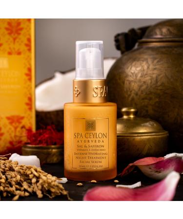 SPA CEYLON Sal & Saffron Vitamin E Night Treatment Serum | Deep Hydration & Skin Replenishment | International Shipping Available - Buy Online on GoSupps.com