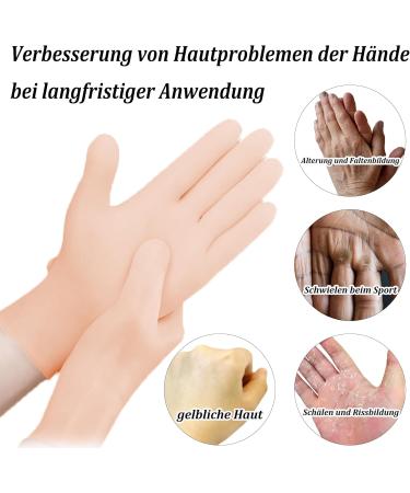 Moisturizing Silicone Spa Gel Gloves for Hand Care | Reusable Sleeping Gloves - 2 Pairs in Pink & Yellow | Repair Dry Cracked Skin - Buy Online on GoSupps.com