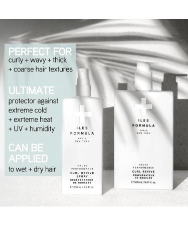ILES FORMULA Haute Performance Curl Revive Spray & Fast Absorbing Microfiber Hair Turban Towel Set - Anti-Frizz & Anti Humidity Spray - Defines Adds Texture Style Curly or Wavy Hair - 200ML - Buy Online on GoSupps.com