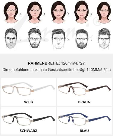 Shop Lanomi Small Blue Light Filter Reading Glasses - Unisex Narrow Metal Frame Spring Hinges +1.0 to +4.0 - Viscidator Visual Aid - Buy Online on GoSupps.com