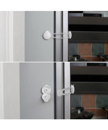 Universal Child Lock - 8 Piece Set in White Transparent for Drawer Cabinet Toilet Seat & Appliance Safety - Buy Online on GoSupps.com