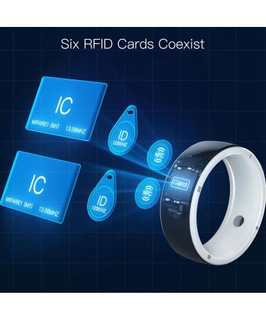 Jingling RFID Rings for Men | Stylish Waterproof Smart Ring with 6 RFID Cards & 2 Health Stones | Integrated Portable Device for iOS & Smartphones - Buy Online on GoSupps.com