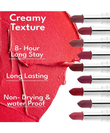 MORAZE Glossy Lipstick Pack of 4 | Long Lasting Cream Finish | International Shipping Available - Buy Online on GoSupps.com