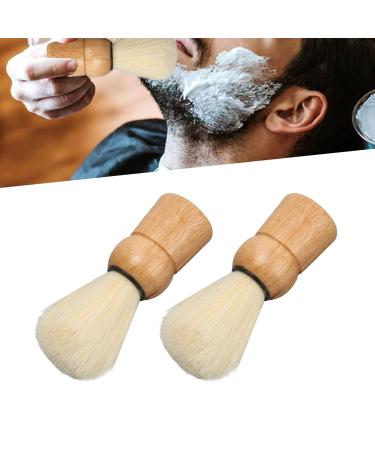 Professional Ergonomic Razor Brush with Wooden Handle - Synthetic Shaving & Makeup Tool for Facial Cleaning - Buy Online on GoSupps.com