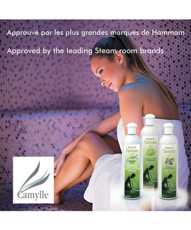 Camylle - Steam Bath Fragrance Le Sophistiqu - Fragrances Made from Essential Oils for Steam Rooms Steam Baths or Steam Showers - Woody and Refreshing That dissipates into Floral Curls - 1000ml - Buy Online on GoSupps.com