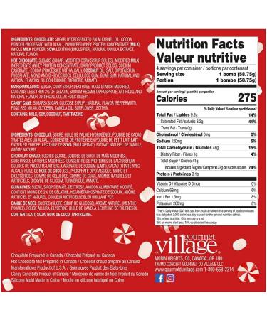 Gourmet du Village Hot Chocolate Bomb Kit Candy Cane - Buy Online on GoSupps.com