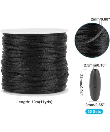 PandaHall 30 Set Black Breakaway Clasp for Lanyard with Nylon String Cords - DIY Craft Making Supplies - Buy Online on GoSupps.com