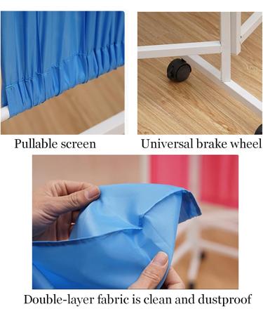 Summerr 4-Folded Medical Privacy Screen - Removable & Washable Nylon Towel for Clinics Health Rooms & Beauty Salons - Brown - Buy Online on GoSupps.com