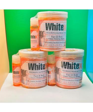 Whitex Foaming Bath Butter Cleansing Face and Body Lotion with Glutathione and Shea Butter 500g with Activator - Buy Online on GoSupps.com