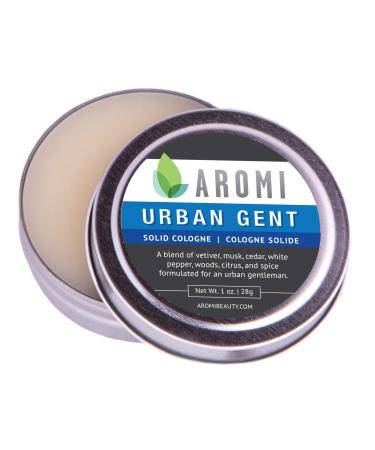Aromi Solid Cologne | Woodsy Men's Fragrance White Pepper Musk and Cedar Scent Vegan Cruelty-free Travel Gift Day Night Concentrated (Urban Gent)