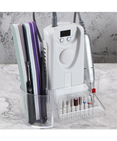 Nail Drill Holder Box with Large Storage Capacity Transparent Design Compact Size for Nail Bits and Drill Heads Storage - Buy Online on GoSupps.com