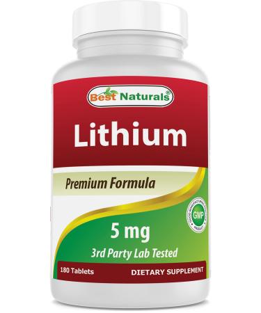 Best Naturals Lithium Orotate 5 mg 180 Tablets