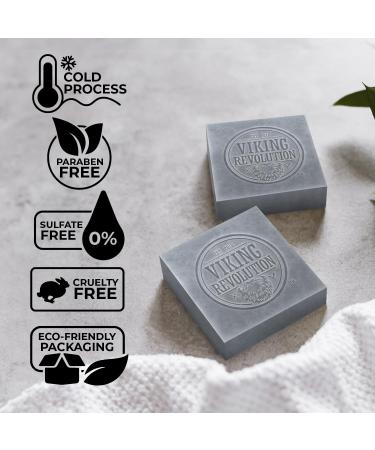 Viking Revolution Tea Tree Natural Soap for Men - Cold Pressed Essential Oils Bar Soap (2 Pack) - Nourishing Coconut Shea & Almond Oil - Buy Online on GoSupps.com