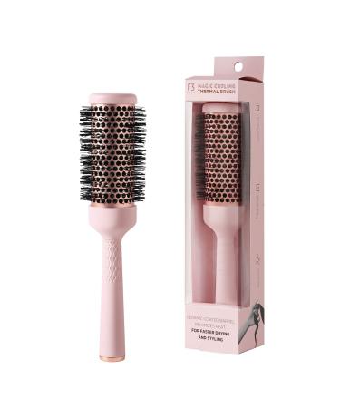 F3 Systems Magic Curling Thermal Brush(1.7 Inch)  Cut Drying Time Self-Standing Round Brush  Great Blowout  Ceramic Coated Barrel  Quick Styling Brush Blowout Volume Ionic Thermal Barrel  Wave Styler