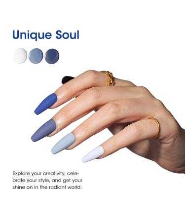 Gellen Gel Nail Polish Set - 6 Blue Gray White Colors | Soak Off LED Nail Kit for Spring Summer | Perfect Valentine Gift for Women & Girls - A3 Ocean Blue - Buy Online on GoSupps.com