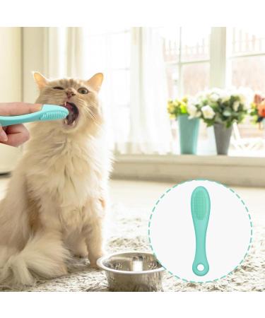 Cat Finger Brush Grooming Chin Scrubber Soft Chin Brush Non-Slip Multifunctional Finger Pet Supplies Cleaning Brush for Cats & Dogs Green - Buy Online on GoSupps.com