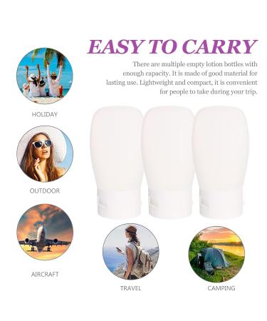 FRCOLOR 4Pcs Silicone Travel Shampoo Bottles Set Portable Refillable Lotion & Shampoo Bottles 30ml for Travel - Easy Squeezy White Containers - Buy Online on GoSupps.com