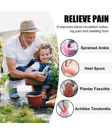 4 Pairs Neuropathy Socks Compression Socks for Women & Men Ankle Support Brace Plantar Fasciitis Socks for Sprained Ankle Pain Relief 5-7.5 Black&White - Buy Online on GoSupps.com