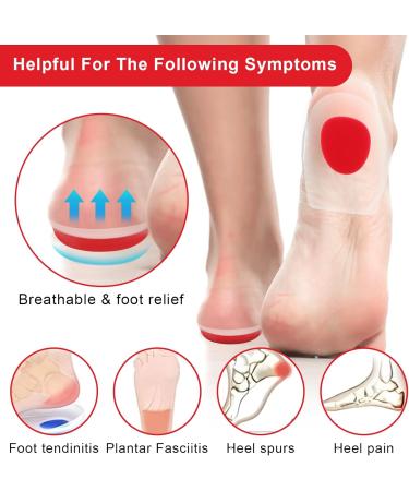 Silicone Heel Cups for Cracked Heels - 4 Pack Comfort Cushions for Plantar Fasciitis & Heel Pain Relief | WLLHYF - Buy Online on GoSupps.com