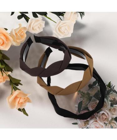 VOCOSTE Braided Headbands Hairhoop Weaving Shape Accessories Coffee Color - Buy Online on GoSupps.com