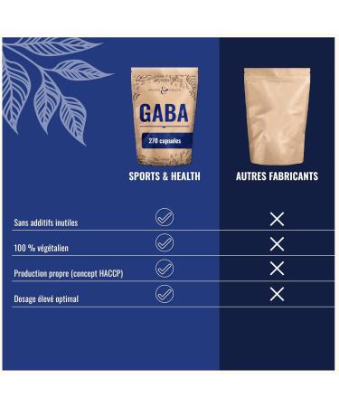 G lules de GABA haute dose - 500 mg par g lule - 270 g lules de 500 mg - Vegan - Acide Gamma Aminobutyrique - 100% Naturel - Buy Online on GoSupps.com
