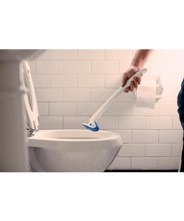 Scotch-Brite Disposable Toilet Scrubber Starter Kit with Built-In Bleach Alternative - 1 Handle, Storage Caddy, 5 Refills - Buy Online on GoSupps.com